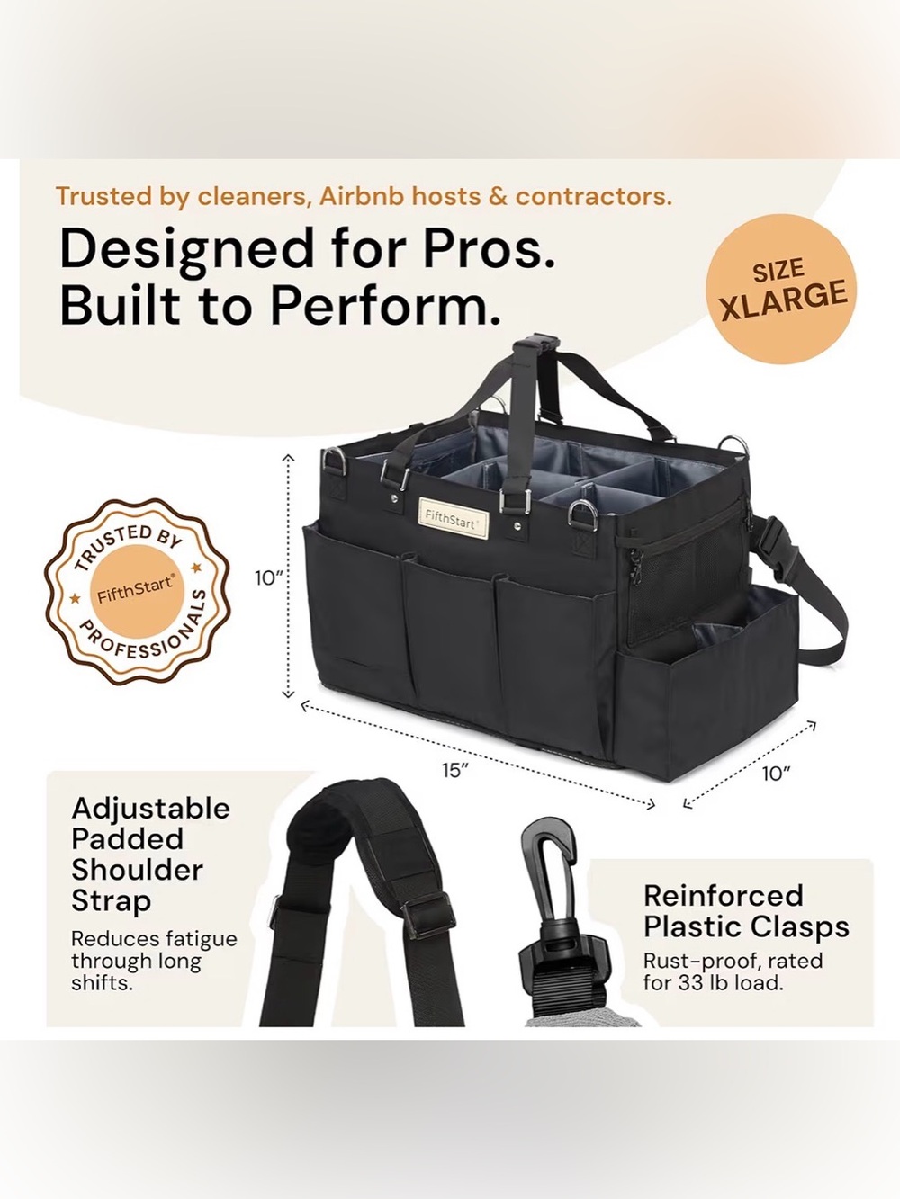 FifthStart Cleaning Organizer Tote & Caddy - Picture 4 of 4